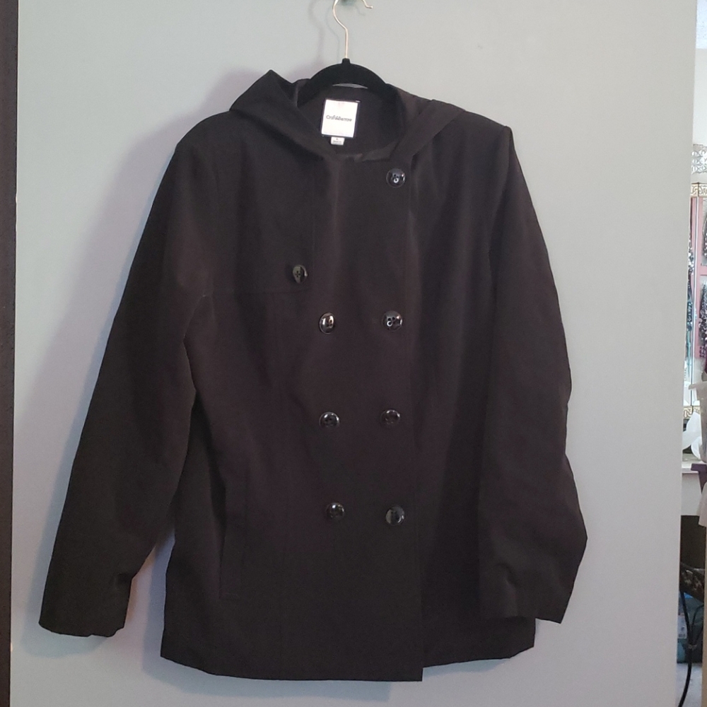 Rain jacket perfect for on the go.